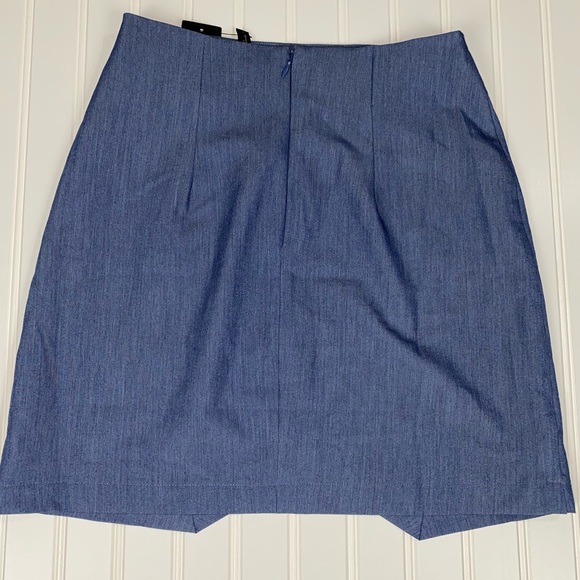 BCBGMAXAZRIA Dark Chambray Comb Skirt 2 NWT - Picture 9 of 10
